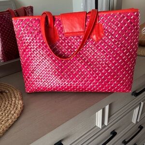 Stylish Red woven bag!